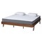 Baxton Studio Sarita MidCentury Modern Ash Walnut Finished Wood King Size Bed Frame 223-12886-ZORO - alternate 5